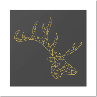 Geometric deer Posters and Art